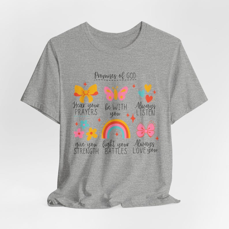 Faith-Inspired Tee, Inspirational Quote T-Shirt, Butterfly Art Shirt, Christian Gift, Everyday Wear, Uplifting Apparel image 4