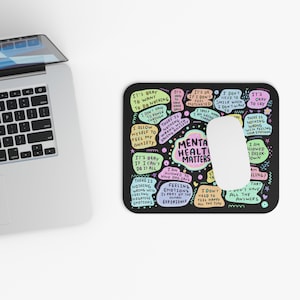 Mental Health Mousepad, Mousepad for a friend, Affirmation Mousepad, Gift for Her, Gift for Him, Counselor Office, Social Worker