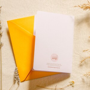Carte postale illustrée à l’aquarelle | Bouquet de tournesols | Carte de voeux, anniversaire, amour, nature, fleurs | Fait main en France image 4