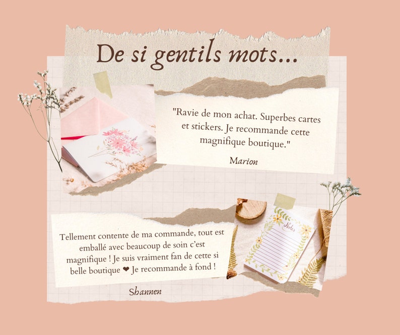Carte d'anniversaire fleurie aquarelle | Carte cadeau "Joyeux Anniversaire" | Illustration de petites fleurs | Fait-main en France image 7