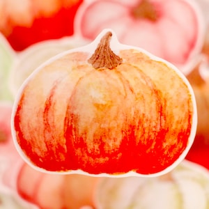 Sticker autocollant transparent | Citrouille d'automne | Pour vos carnets, papeterie, décoration scrapbooking Halloween, journaux cottagcore