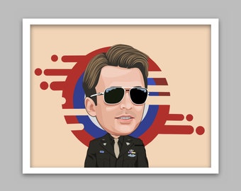 Ritratto caricaturale personalizzato: disegno di cartone animato personalizzato (file digitale)