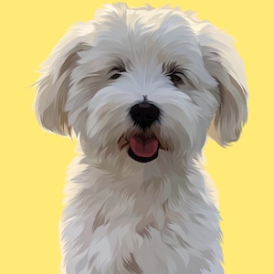 Custom Pet Portraits Using Pet Photo, Personalized Digital Dog Portraits, Printable Pet Themed Drawing, Pet Memorial Gift For Dog Lovers