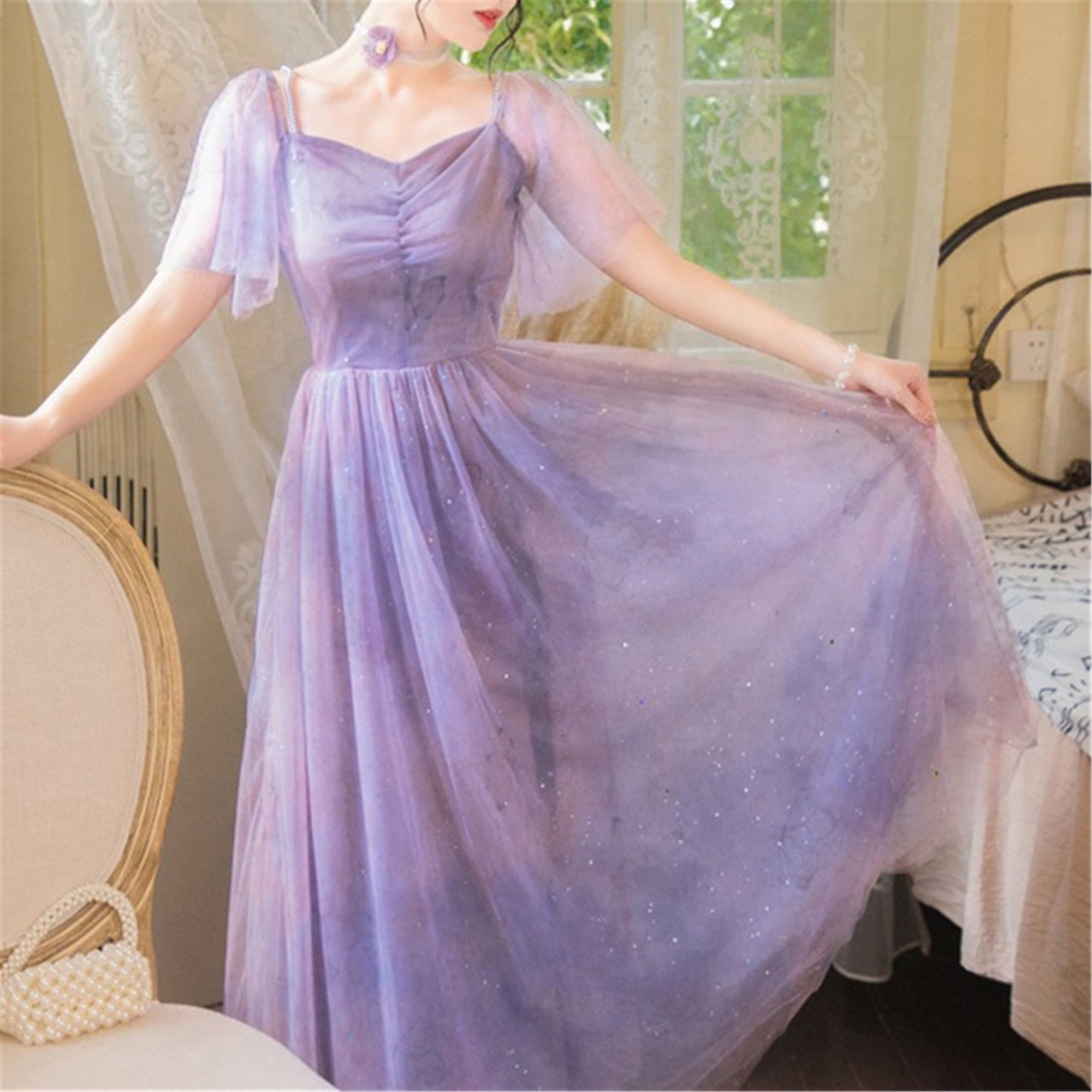 Pastel purple hotsell dress