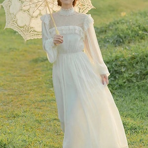 Vintage Palace Style Chiffon Dress,lace Princess Dress,fairy Dress ...
