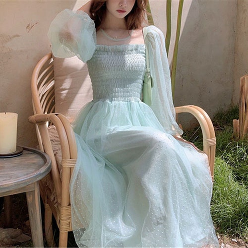 Fairy Freesia Elegant Chiffon Dresslong 