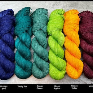 Autumn Rainbow - Shawl Set, Knitting, Crochet, Weaving, Superwash Merino, Blanket Yarn, Afghan Yarn, Hand Dyed Yarn, Faire Isle