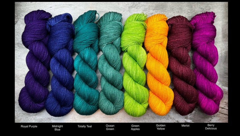 Autumn Rainbow Shawl Kit, Knitting Kit, Hand Dyed Merino Sock Yarn, Superwash, Hand Painted, Yarn Fade, Colorwork Kit, Faire Isle, MKAL image 1