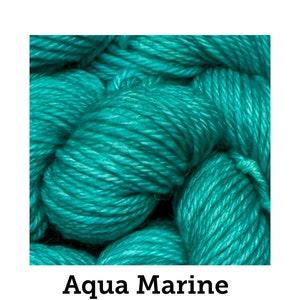 Aqua Marine - Solid/Semi Solid - Indie Dyer, Hand Dyed, Fingering Sock Yarn, Hand Painted, MCS, MCN, Merino/Nylon, Worsted, Aran, DK