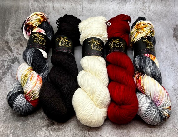 Gala - Shawl Kit, Knitting Kit, Hand Dyed Merino Sock Yarn, Superwash, Hand Painted, Yarn Fade, Stranded Colorwork Kit, Faire Isle, MKAL