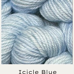 Iclice Blue - Solid, Semi Solid Yarn, Tonal, Indie Dyer, Hand Dyed, Fingering, Sock, Hand Painted, MCS, MCN, Merino/Nylon, Worsted, Aran, DK