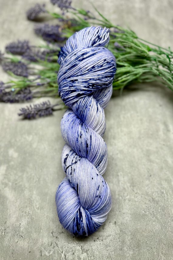 Blueberry Crumble - 75/25 Merino/Nylon Fingering Sock Yarn, Merino Yarn, Fingering Sock Yarn, Blue, Purple, Blueberry Crumble, Winter Yarn