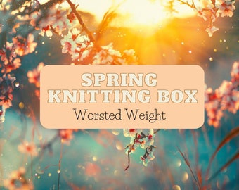 Spring Knitting Kit, Knitting Mini Skein Kit, Knitting Subscription, Knitting Kit, Yarn Subscription, Yarn Club, Yarn Kit, Worsted Weight