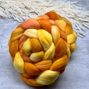 Sunrise, Sunset - Fiber for Spinning, Fiber for Felting, Roving, Fiber Braid, Combed Top, Polwarth, Merino, Rambouillet, Cormo, Corriedale