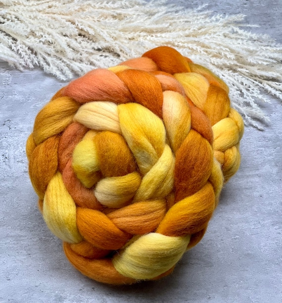 Sunrise, Sunset - Fiber for Spinning, Fiber for Felting, Roving, Fiber Braid, Combed Top, Polwarth, Merino, Rambouillet, Cormo, Corriedale
