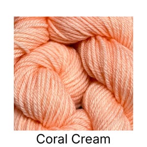 Coral Cream - Solid/Semi Solid - Indie Dyer, Hand Dyed, Fingering Sock Yarn, Hand Painted, Tonal Yarn, MCS, MCN, Merino/Nylon, Worsted, Aran