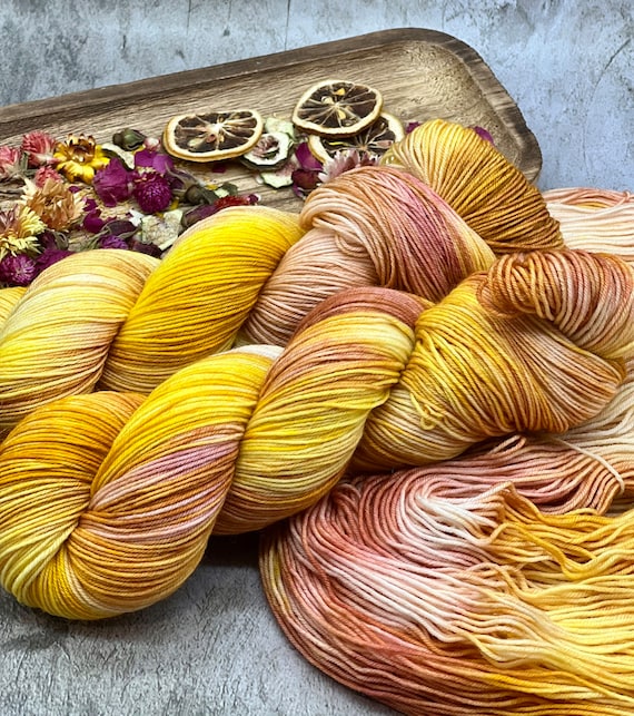 Tale As Old as Time - Merino/Nylon, Merino/Cashmere, Hand Dyed, Fingering Sock Yarn, Superwash, Hand Painted, DK, Worsted, Shawl Yarn