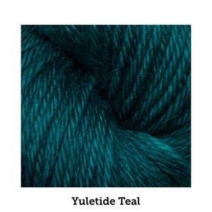 Yuletide Teal - Indie Dyer, Hand Dyed, Fingering Sock Yarn, Hand Painted, Blue Color Yarn, MCS, MCN, Merino/Nylon, Worsted, Aran, DK, Solid