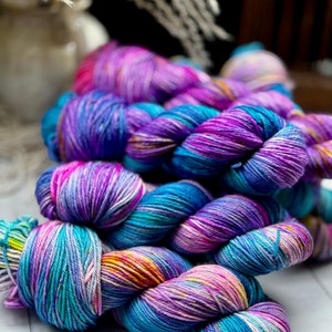 Happy Accidents - Merino/Cashmere/Nylon, Hand Dyed, Fingering Sock Yarn, Superwash, Hand Painted, Gradient Yarn, DK, Worsted, Shawl Yarn