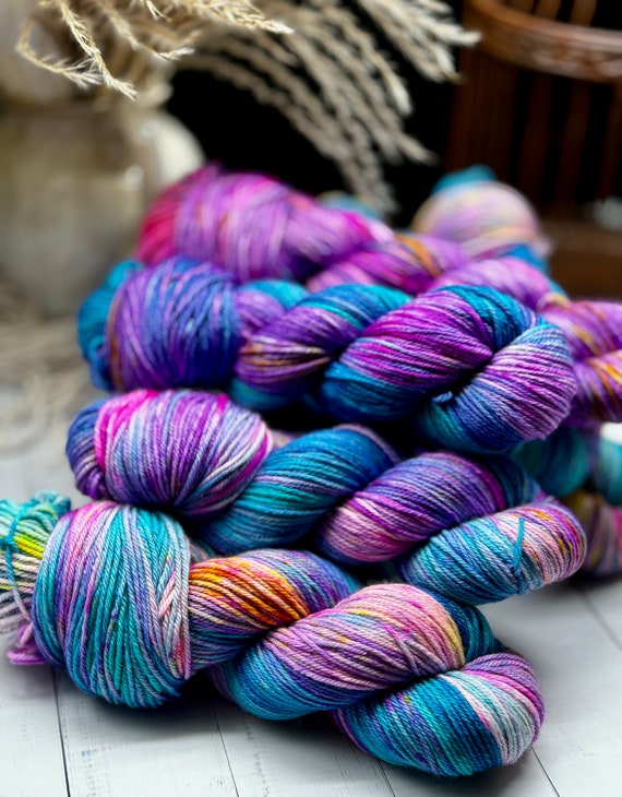 Happy Accidents - Merino/Cashmere/Nylon, Hand Dyed, Fingering Sock Yarn, Superwash, Hand Painted, Gradient Yarn, DK, Worsted, Shawl Yarn