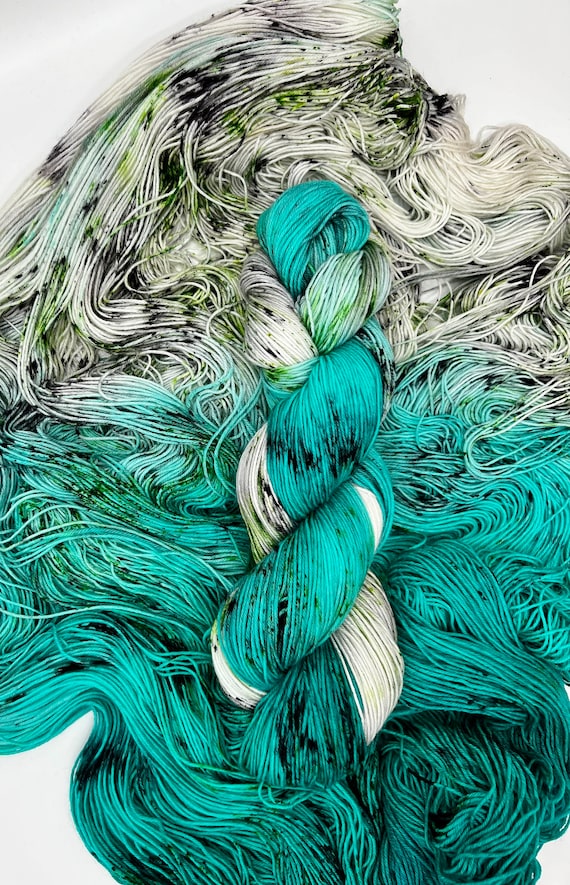 Lady of Winterfell - Fingering, DK, Worsted, Bulky Yarn, Superwash, Hand Painted, GOT Yarn, Teal Sock Yarn, Sweater Quantities, Indie Dyed