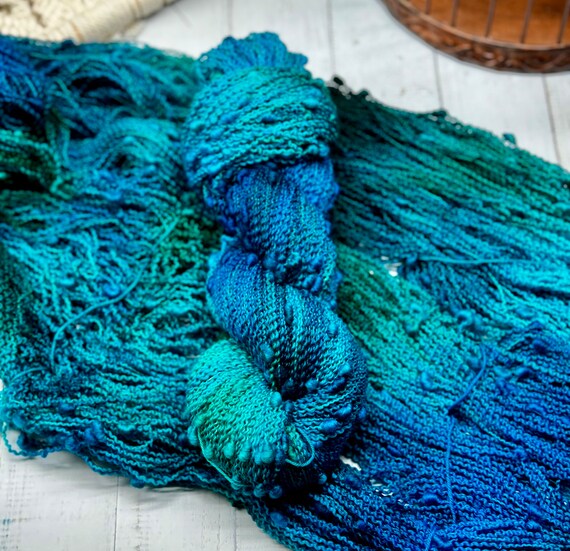 Fathoms Below - Slub Sock, Hand Dyed Yarn, Merino/Nylon Yarn, Indie Dyed Yarn, Sock Yarn