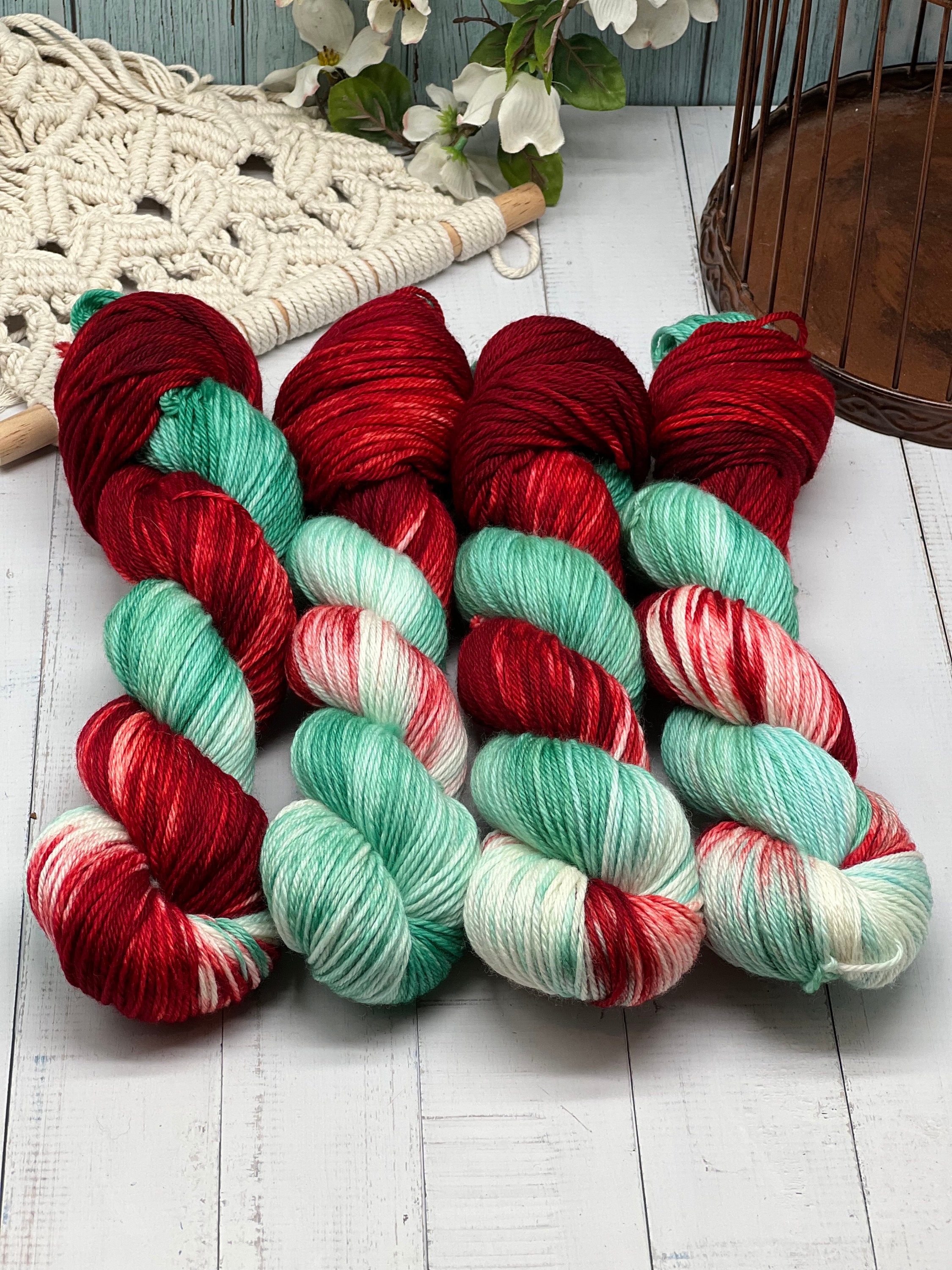 Candy Cane - Merino Nylon Yarn, Superwash, Merino Cashmere, Fingering ...
