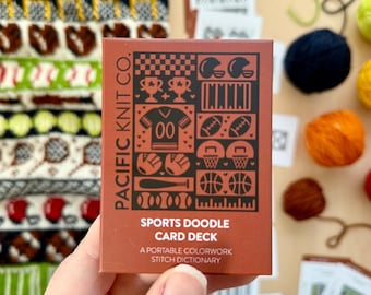 Doodle Deck (Sports) - Modèle de tricot, Grille de tricot Colorwork, Pacific Knit Co., Grilles de tricot, Grille de Faire Isle, Cadeaux pour les tricoteuses
