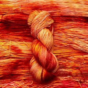 Strawberry Sunrise - Pink, Coral, Yellow, Orange, Neon Pink, Neon, Summer Yarn, Sock Yarn, DK, Worsted, Bulky, Hand Dyed Yarn, Indie Dyer