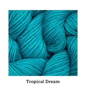 Tropical Dream - Solid, Semi Solid Yarn, Tonal, Indie Dyer, Hand Dyed Fingering, Sock, Hand Painted, MCS, MCN, Merino/Nylon, Worsted, Aran