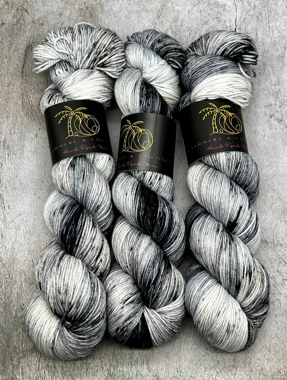 Stormy Skies - Merino/Nylon, Merino/Cashmere, Hand Dyed, Fingering Sock Yarn, Superwash, Hand Painted, DK, Worsted, Shawl Yarn