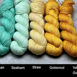 Semi Solid Skeins - MCN Merino/Cashmere/Nylon, Hand Dyed, Sock Yarn, Superwash, Hand Painted, Stranded Colorwork Knitting, Faire Isle Yarn