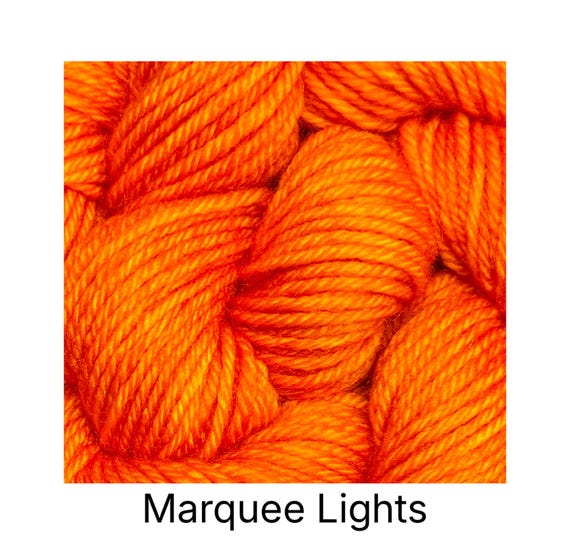 Marquee Lights - Solid, Semi Solid, Tonal Merino Yarn, Indie Dyer, Hand Dyed, Fingering, Sock, Worsted, Aran, DK, Bulky, Merino/Nylon, MCN