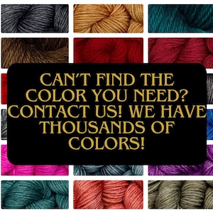 a collage of different colors of yarn with the words can't find the