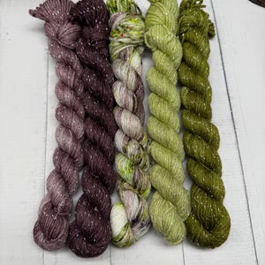 Outlander Set 3 -  Mini Skein Sock Kit, Doodle Sock Yarn, Fingering, DK, Worsted, Monster Sock Mini Set, Scrappy Socks, Colorwork, Knitting