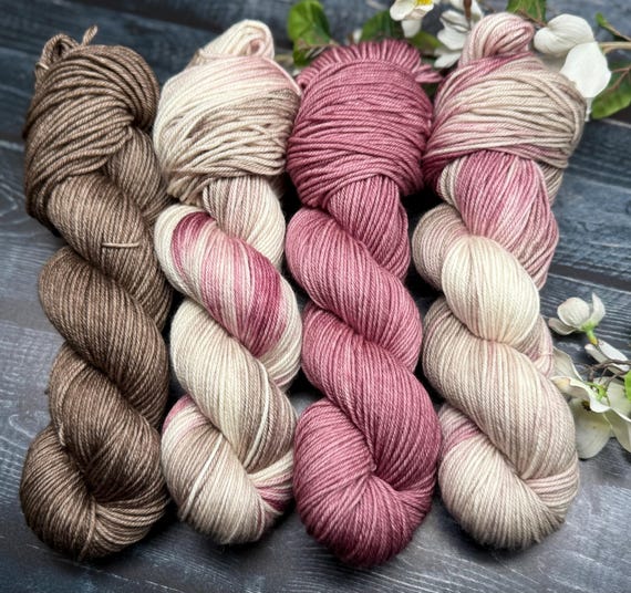 Somewhere In Time - Shawl Set, Knitting, Crochet, Weaving, Superwash Merino, Blanket Yarn, Afghan Yarn, Hand Dyed Yarn, Faire Isle