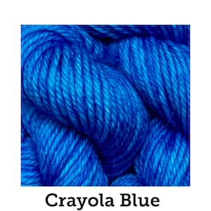 Blue - Solid, Semi Solid Yarn, Tonal, Indie Dyer, Hand Dyed Fingering, Sock, Hand Painted, MCS, MCN, Merino/Nylon, Worsted, Aran