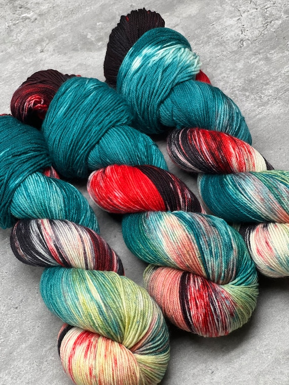 Sea Grass - Merino/Cashmere/Nylon, Hand Dyed, Fingering Sock Yarn, Superwash, Hand Painted, Gradient Yarn, DK, Worsted, Shawl Yarn