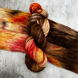 Chestnuts Roasting on the Fire - MCN Merino/Cashmere/Nylon, Harvest, Autumn, Fall Yarn, Hand Dyed, Fingering Sock Yarn, Hand Painted