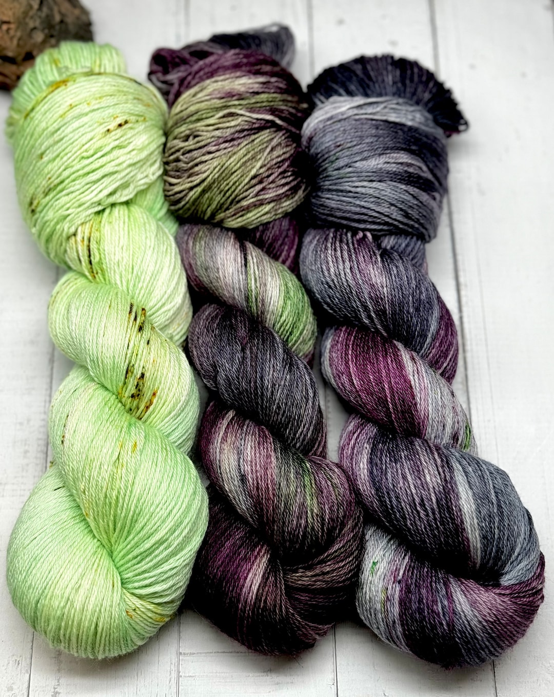 Dancing With Fairies Ready to Ship Indie Dye Green Yarn, Purple, MCS ...