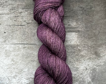 Solid/Semi Solid Merino Wool Skeins, Tonal Yarn, Hand Dyed Yarn, Hand Dyed Wool, Indie Dyed Yarn, Gifts for Her,  Purple/Plum Yarn