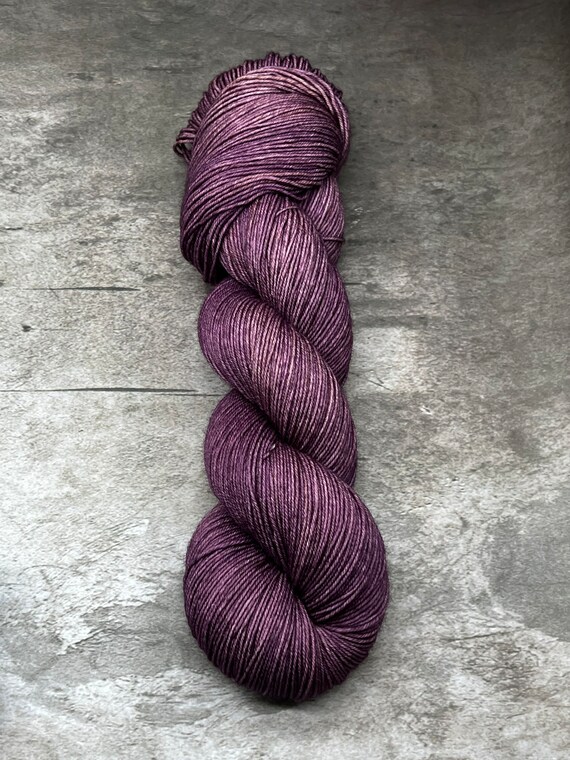 Solid/Semi Solid Merino Wool Skeins, Tonal Yarn, Hand Dyed Yarn, Hand Dyed Wool, Indie Dyed Yarn, Gifts for Her,  Purple/Plum Yarn