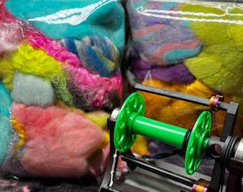 Grab Bag/Box for Spinners, Carders, Weavers and Felters! Mystery Grab Bag! Angelina, Mulberry & Tussah Silk, Locks, Fiber, Noils and More!