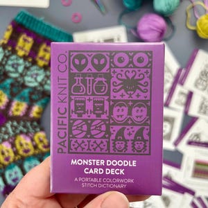 Doodle Deck (Monster) - Breipatroon, kleurenschema breipatronen, Pacific Knit Co., breikaarten, Faire Isle-kaart, cadeaus voor breiers