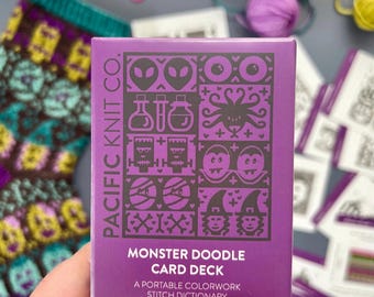 Doodle Deck (Monster) - Patron de tricot, Grille de tricot Colorwork, Pacific Knit Co., Grilles de tricot, Grille de Faire Isle, Cadeaux pour les tricoteuses
