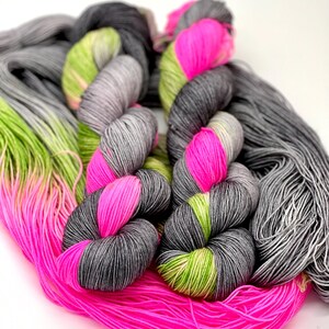 Spring Blossoms - Fingering Weight, Assigned Pooling Yarn, Hand Dyed Merino Nylon Yarn, Superwash Yarn, Hand Painted, Planned Pooling