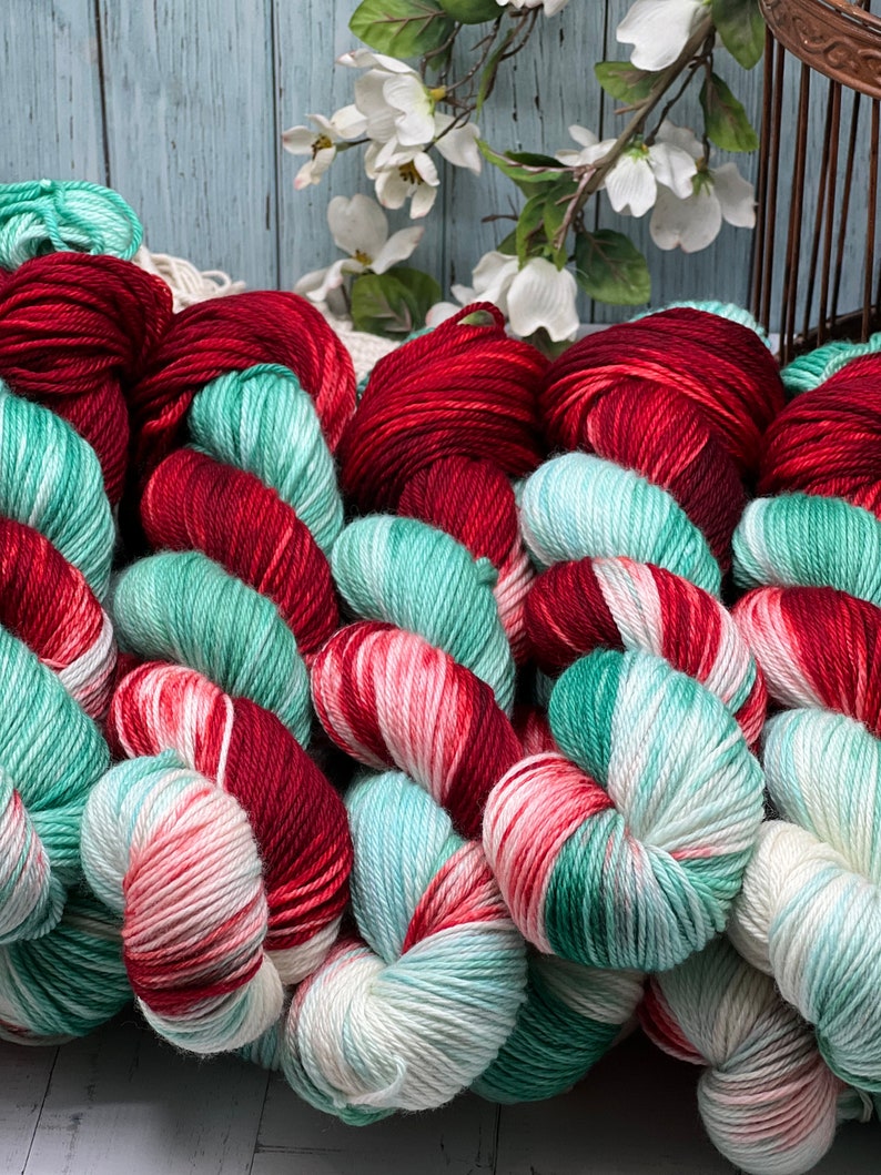 Candy Cane - Merino Nylon Yarn, Superwash, Merino Cashmere, Fingering ...