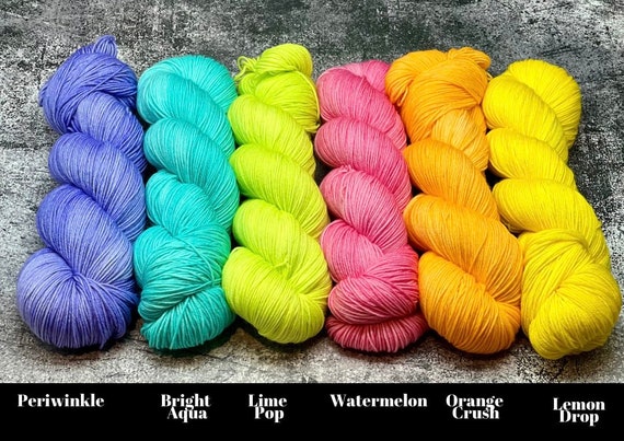 Semi Solid Skeins - Bright and Pastel Yarn, MCN Merino/Cashmere/Nylon, Hand Dyed, Sock Yarn, Superwash, Stranded Colorwork, Faire Isle, MKAL