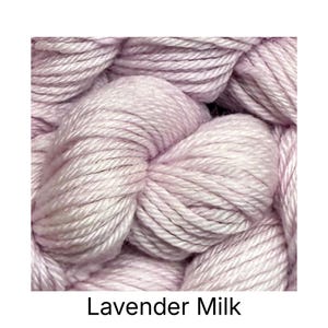 Lavender Milk - Solid, Semi Solid, Tonal Merino Yarn, Indie Dyer, Hand Dyed, Fingering, Sock, Worsted, Aran, DK, Bulky, Merino/Nylon, MCN