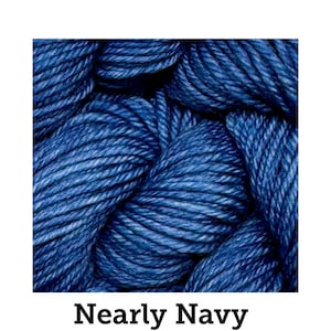 Nearly Navy - Solid, Semi Solid Yarn, Tonal, Indie Dyer, Hand Dyed Fingering, Sock, Hand Painted, MCS, MCN, Merino/Nylon, Worsted, Aran